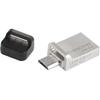 Memorie USB Transcend JetFlash 880, 64GB, USB 3.0/MicroUSB 3.0 OTG, Argintiu