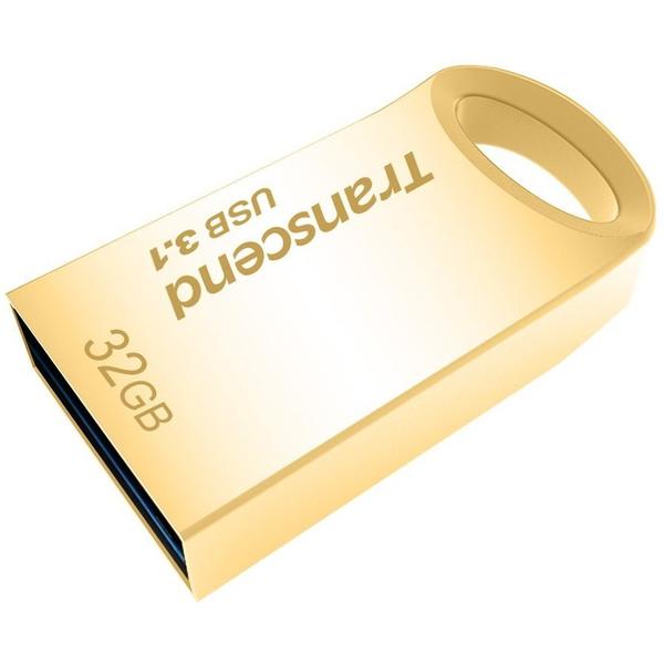Memorie USB Transcend JetFlash 710, 32GB, USB 3.1, Auriu