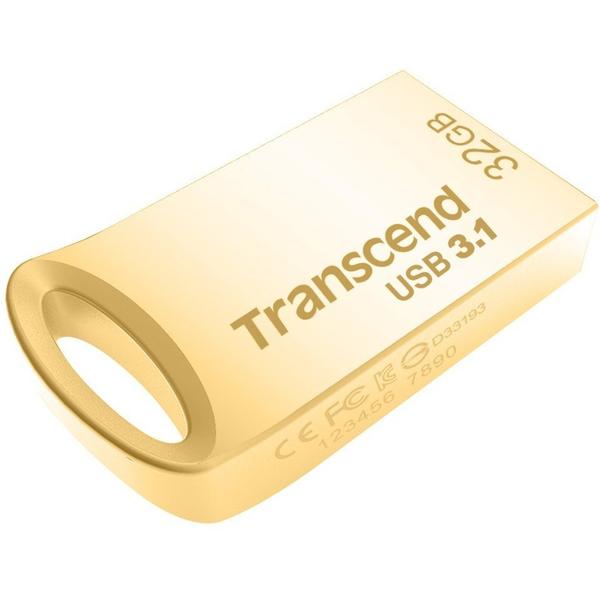 Memorie USB Transcend JetFlash 710, 32GB, USB 3.1, Auriu