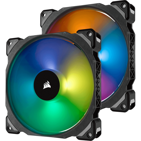 Ventilator PC Corsair ML Pro RGB 140 Two Fan Kit High Static Pressure, 140mm, 2 Fan Pack