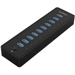 P10-U3, 10 x USB 3.0, Negru