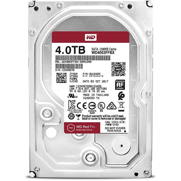 Hard Disk WD Red Pro 4TB, SATA3, 7200RPM, 256MB, 3.5 inch