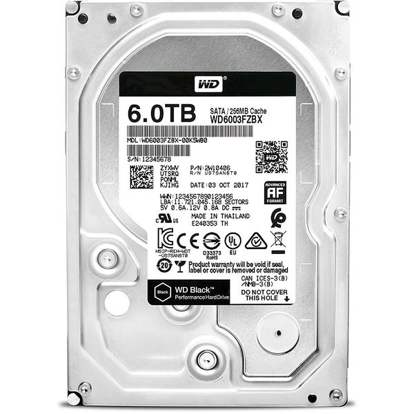 Hard Disk WD Black 6TB, SATA3, 7200RPM, 256MB, 3.5 inch