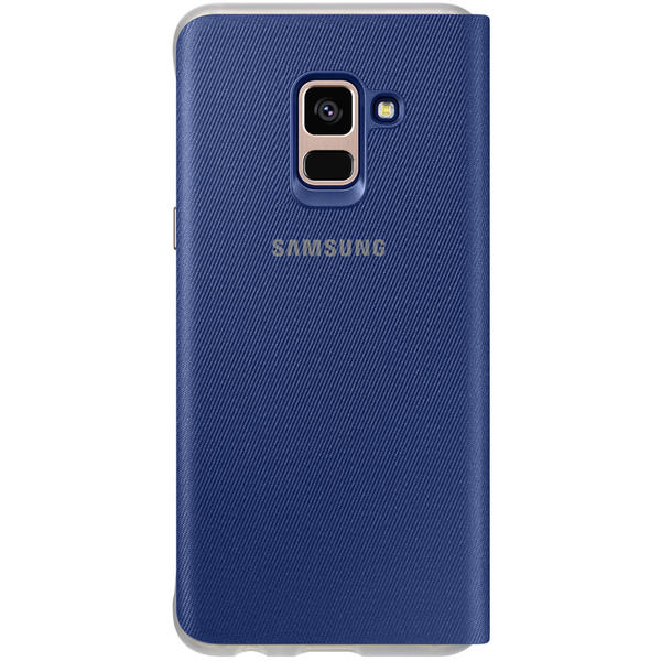 Husa Samsung Neon Flip Cover pentru Galaxy A8 2018 (A530), Blue