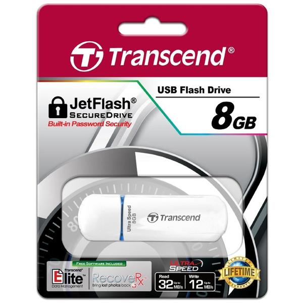 Memorie USB Transcend JetFlash 620, 8GB, USB 2.0, Alb