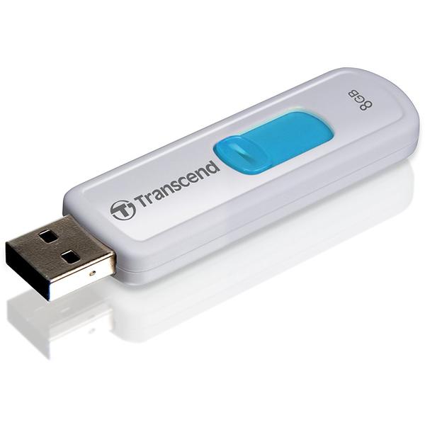 Memorie USB Transcend JetFlash 530, 8GB, USB 2.0, Alb/Albastru