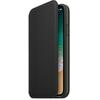 Husa Apple Leather Folio pentru iPhone X, Black