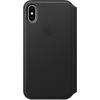 Husa Apple Leather Folio pentru iPhone X, Black