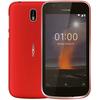 Smartphone Nokia 1, Dual SIM, 4.5'' IPS LCD Multitouch, Quad Core 1.1GHz, 1GB RAM, 8GB, 5MP, 4G, Warm Red