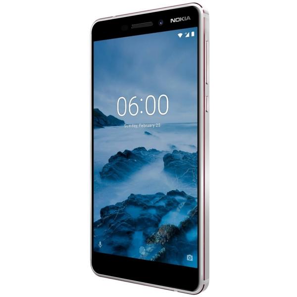Smartphone Nokia 6.1 (2018), Dual SIM, 5.5'' IPS LCD Multitouch, Octa Core 2.2GHz, 3GB RAM, 32GB, 16MP, 4G, White/Iron