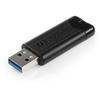 Memorie USB Verbatim PinStripe, 128GB, USB 3.0, Negru