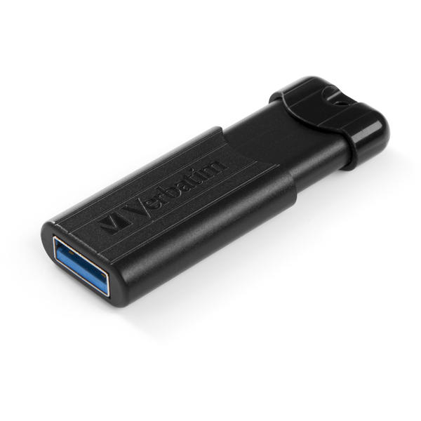 Memorie USB Verbatim PinStripe, 128GB, USB 3.0, Negru