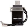 Memorie USB Verbatim Dual Drive, 32GB, USB 2.0/MicroUSB 2.0 OTG, Negru