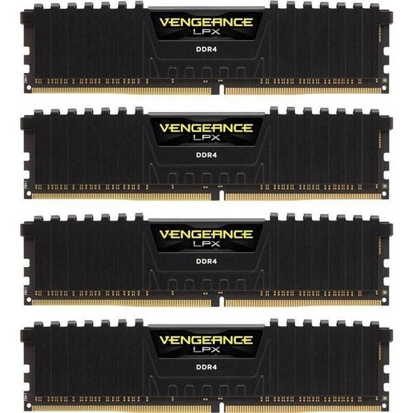 Memorie Corsair Vengeance LPX Black, 64GB, DDR4, 3733MHz, CL17, 1.35V, Kit Quad Channel
