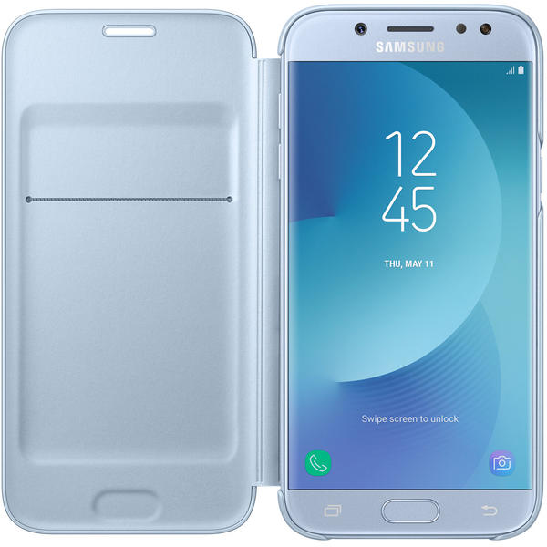Husa Samsung Flip Wallet pentru Galaxy J5 2017 (J530), Albastru