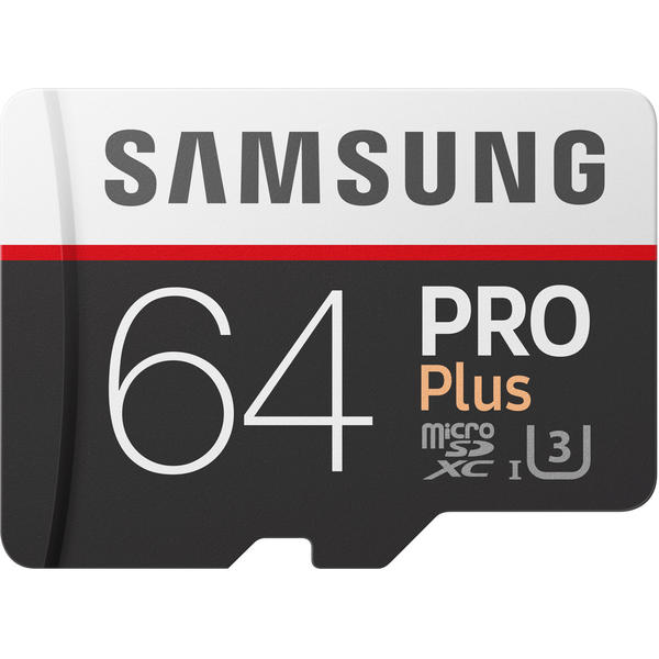 Card Memorie Samsung PRO Plus (Model 2017) Micro SDXC, 64GB, Clasa 10, UHS-I U3 + Adaptor SD