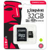 Kingston Canvas Select Micro SDHC, 32GB, Clasa 10, UHS-I U1 + Adaptor SD