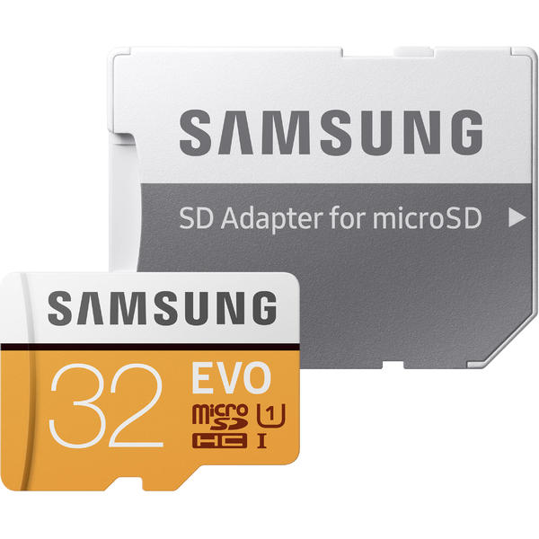 Card Memorie Samsung EVO (Model 2017) Micro SDHC, 32GB, Clasa 10, UHS-I U1 + Adaptor SD