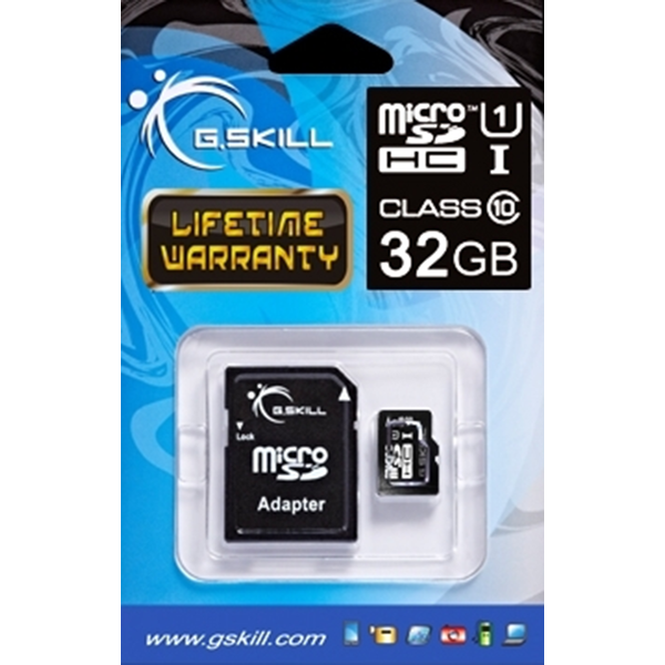 G.Skill Micro SDHC, 32GB, Clasa 10, UHS-I + Adaptor SD