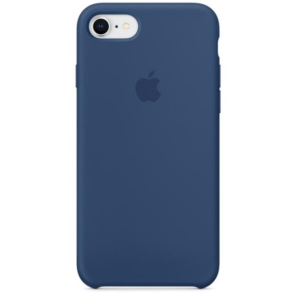 Capac protectie spate Apple Silicone Case pentru iPhone 8/iPhone 7, Blue Cobalt