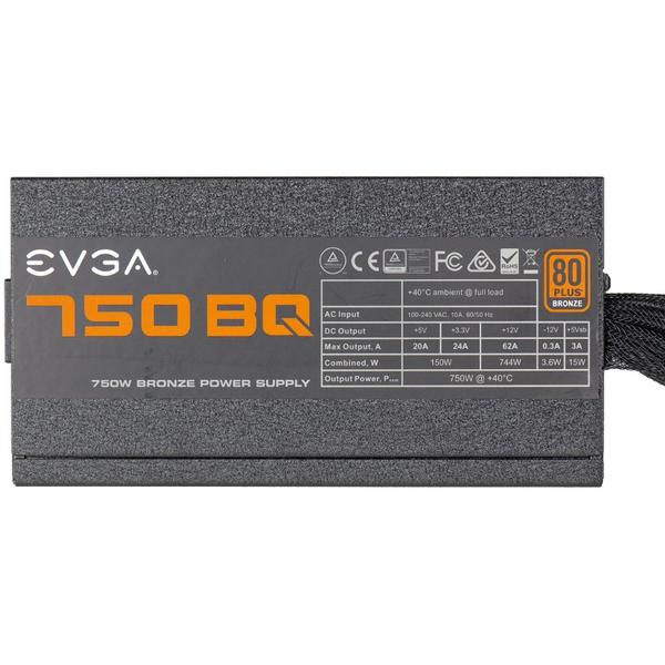 Sursa EVGA 750 BQ, 750W, Certificare 80+ Bronze