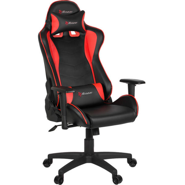 Scaun Gaming AROZZI MEZZO V2, Negru/Rosu