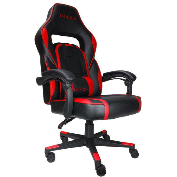 Scaun Gaming Inaza Avenger, Negru/Rosu