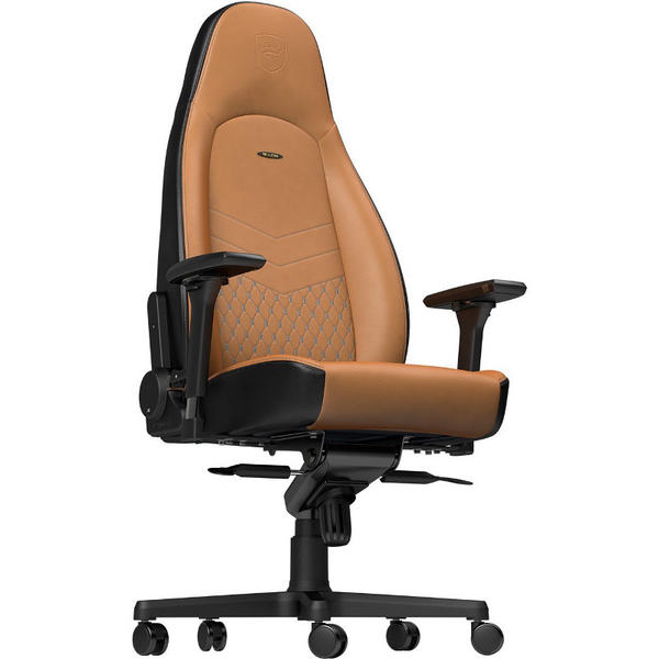 Scaun Gaming NobleChairs ICON Real Leather, Cognac/Black