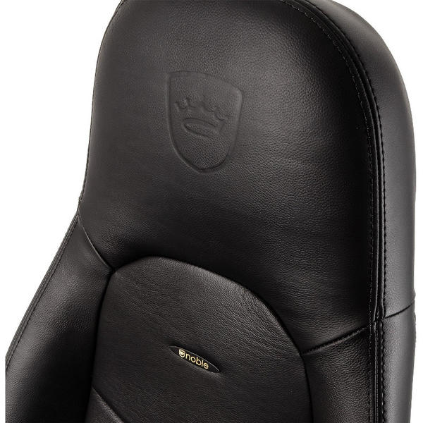 Scaun Gaming NobleChairs ICON Real Leather, Black