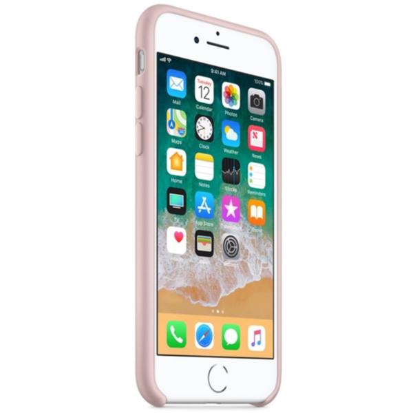 Capac protectie spate Apple Silicone Case pentru iPhone 8/iPhone 7, Pink Sand