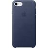 Capac protectie spate Apple Leather Case pentru iPhone 8/iPhone 7, Midnight Blue