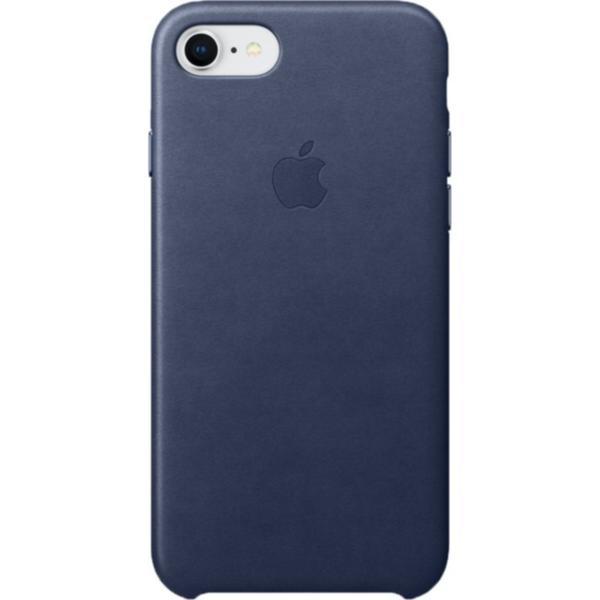 Capac protectie spate Apple Leather Case pentru iPhone 8/iPhone 7, Midnight Blue