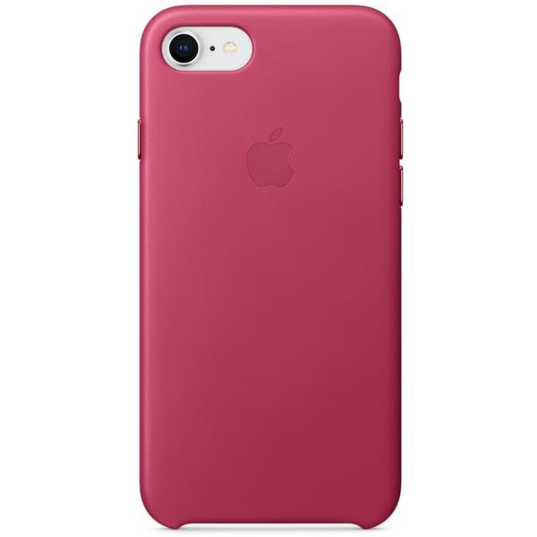 Capac protectie spate Apple Leather Case pentru iPhone 8/iPhone 7, Pink Fuchsia