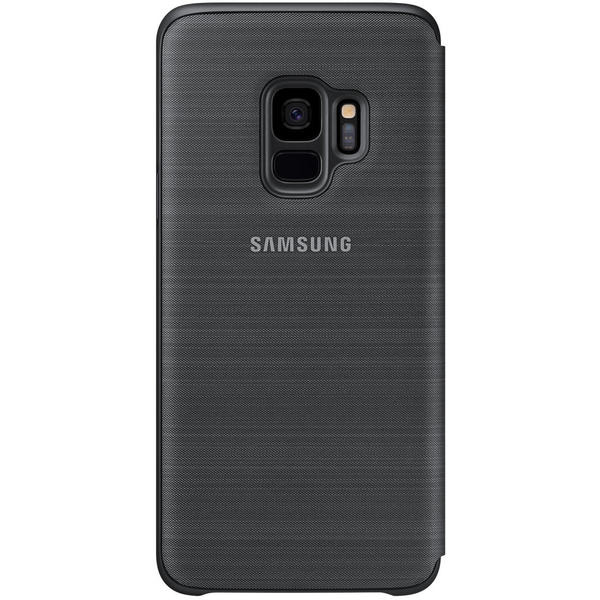 Husa Samsung LED Flip Wallet pentru Galaxy S9 (G960F), Negru