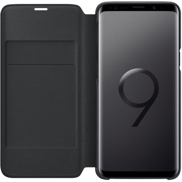 Husa Samsung LED Flip Wallet pentru Galaxy S9 (G960F), Negru