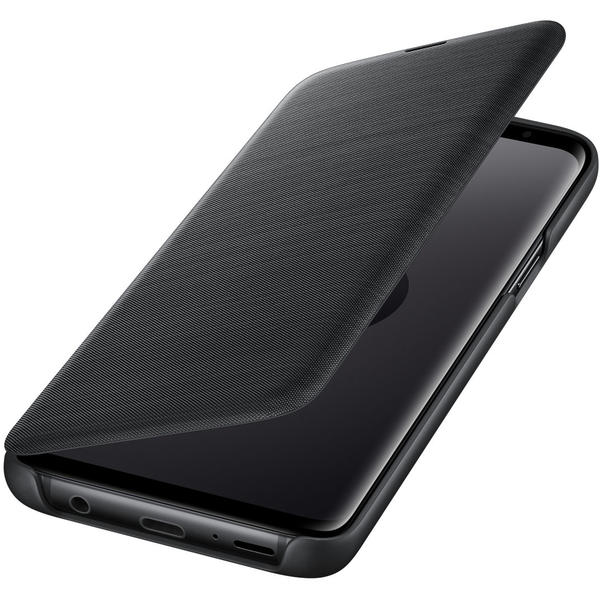 Husa Samsung LED Flip Wallet pentru Galaxy S9 (G960F), Negru