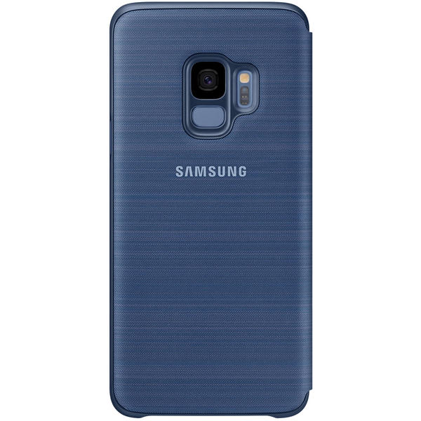 Husa Samsung LED Flip Wallet pentru Galaxy S9 (G960F), Albastru