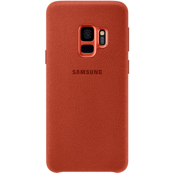 Capac protectie spate Samsung Alcantara Cover pentru Galaxy S9 (G960F), Rosu
