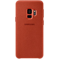 Capac protectie spate Samsung Alcantara Cover pentru Galaxy S9 (G960F), Rosu