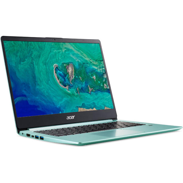 Laptop Acer Swift 1 SF114-32-P4DU, 14.0'' FHD, Pentium Silver N5000 1.1GHz, 4GB DDR4, 128GB SSD, Intel UHD 605, Linux, Verde/Albastru