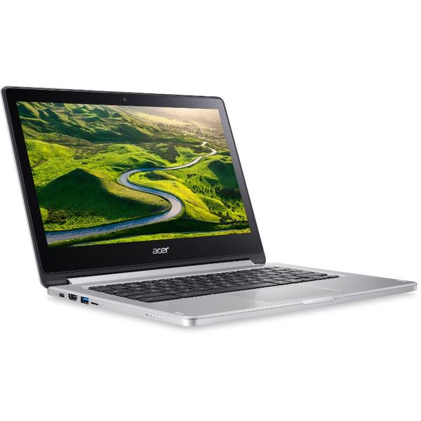 Laptop Acer Chromebook R 13 CB5-312T-K761, 13.0'' FHD Touch, MediaTek MT8173 2.1GHz, 4GB DDR3, 64GB eMMC, PowerVR GX6250, Chrome OS, Argintiu