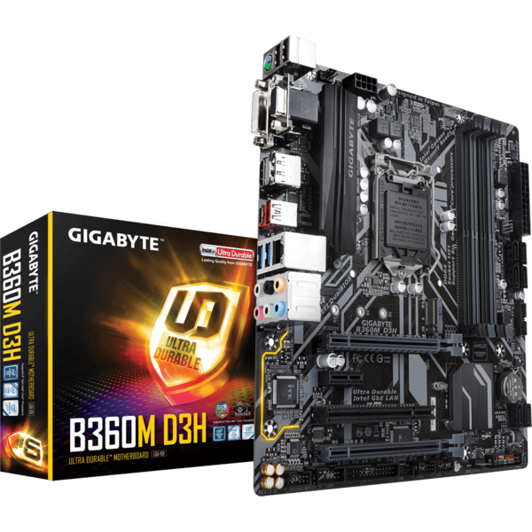 Placa de baza Gigabyte B360M D3H, Socket 1151 v2, mATX