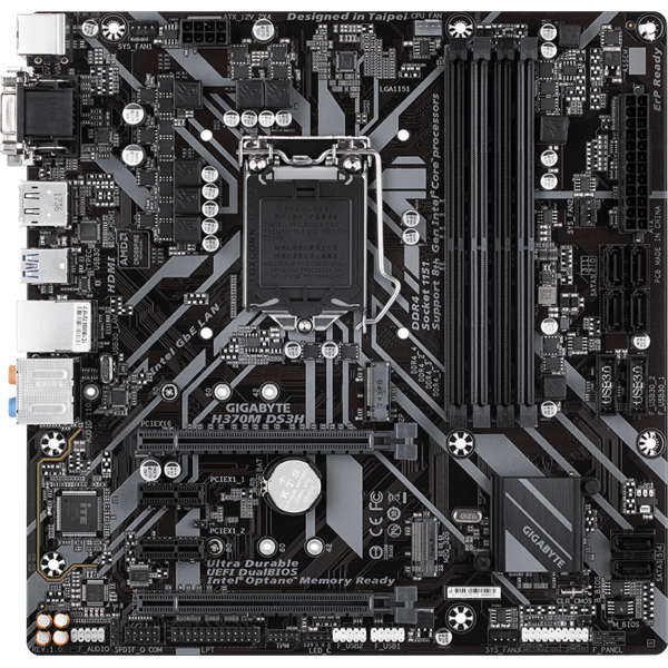 Placa de baza Gigabyte H370M DS3H, Socket 1151 v2, mATX