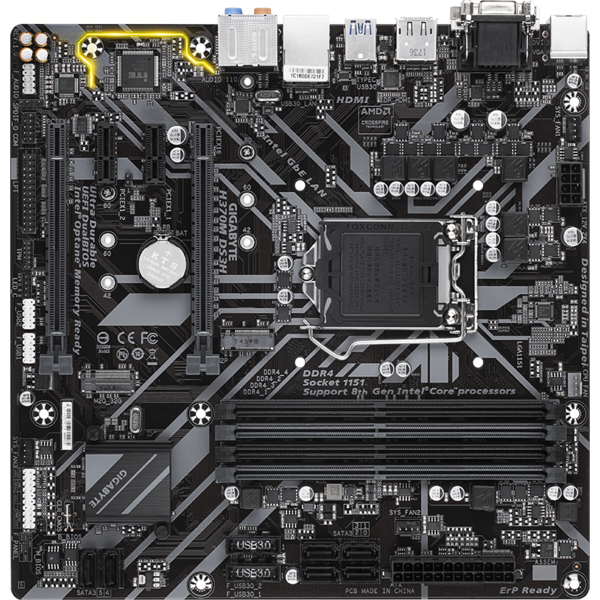 Placa de baza Gigabyte H370M DS3H, Socket 1151 v2, mATX