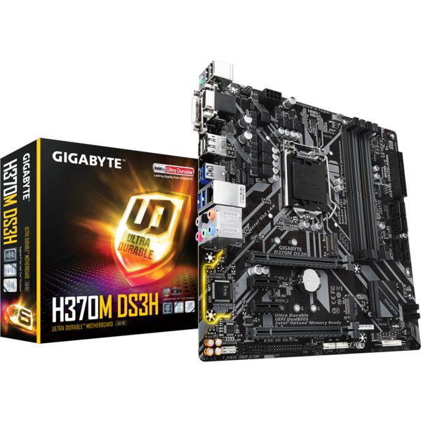 Placa de baza Gigabyte H370M DS3H, Socket 1151 v2, mATX