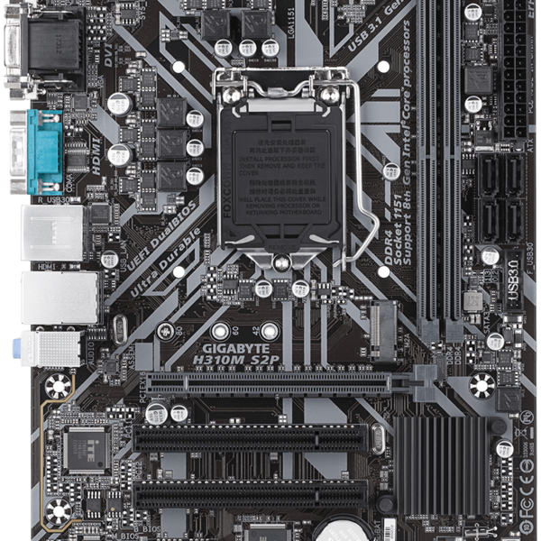 Placa de baza Gigabyte H310M S2P 2.0, Socket 1151 v2, mATX