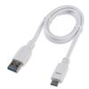 Cablu date SSK USB 3.0 la USB 3.0 Tip C, 0.8m, Alb