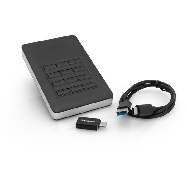 Hard Disk Extern Verbatim Store 'n' Go Secure, 1TB, USB 3.1, Negru