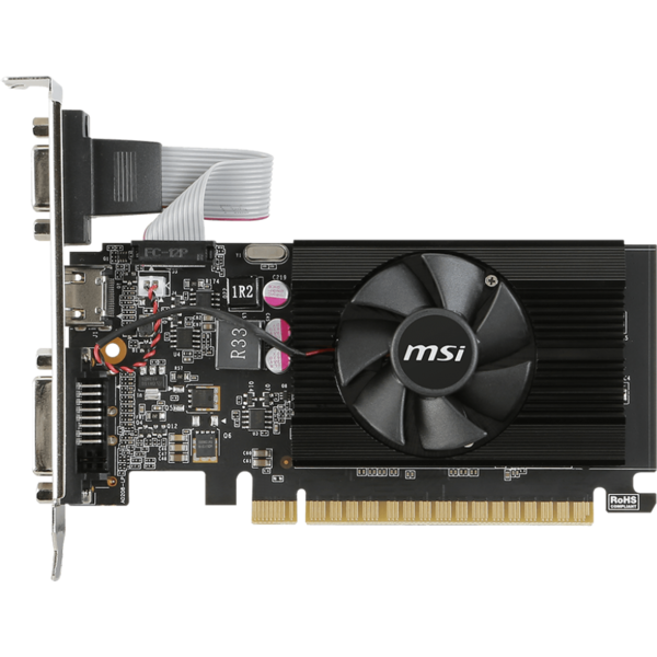 Placa video MSI GeForce GT 710, 2GB DDR3, 64 biti, Low Profile
