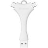 Adaptor Orico USB 2.0 Male la microUSB 2.0 Male si USB Tip C Male, Alb